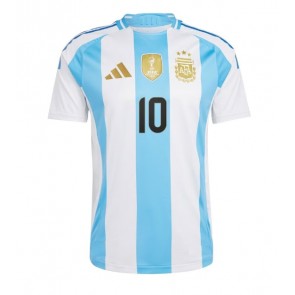 Billiga Argentina Lionel Messi #10 Hemmatröja Copa America 2024 Kortärmad